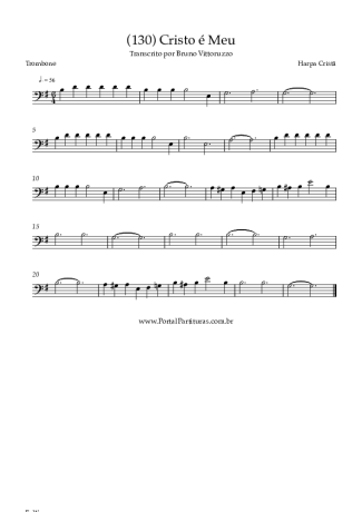 Harpa Cristã (130) Cristo é Meu score for Trombone