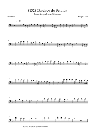 Harpa Cristã (132) Obreiros Do Senhor score for Cello