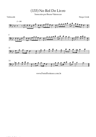 Harpa Cristã (133) No Rol Do Livro score for Cello