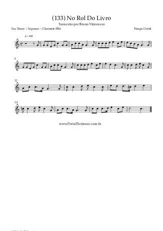 Harpa Cristã (133) No Rol Do Livro score for Clarinet (Bb)