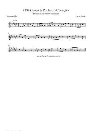 Harpa Cristã (134) Jesus à Porta Do Coração score for Trumpet