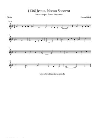Harpa Cristã (136) Jesus Nosso Socorro score for Flute