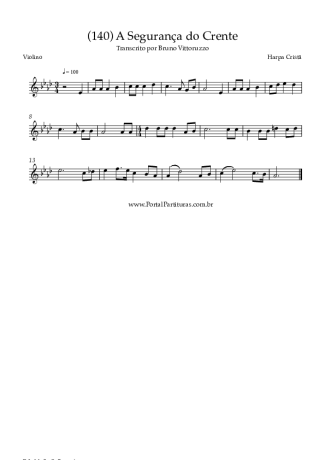 Harpa Cristã (140) A Segurança Do Crente score for Violin