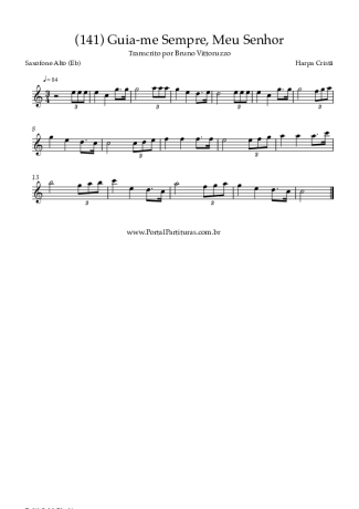 Harpa Cristã (141) Guia Me Sempre Meu Senhor score for Alto Saxophone