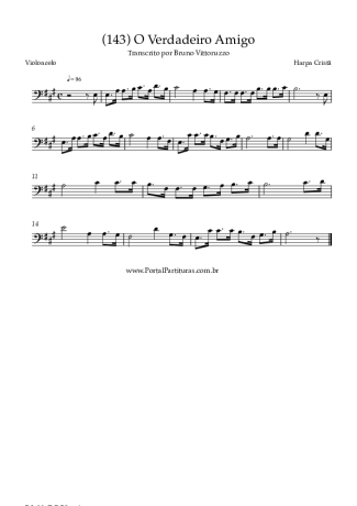 Harpa Cristã (143) O Verdadeiro Amigo score for Cello