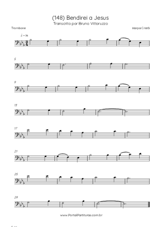 Harpa Cristã (148) Bendirei A Jesus score for Trombone