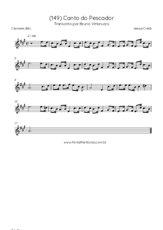 Harpa Cristã (149) Canto Do Pescador score for Clarinet (Bb)