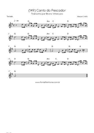 Harpa Cristã (149) Canto Do Pescador score for Keyboard