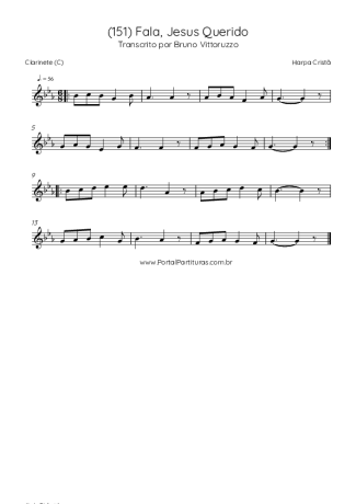 Harpa Cristã (151) Fala Jesus Querido score for Clarinet (C)