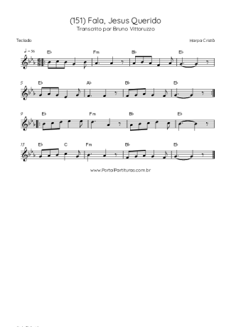 Harpa Cristã (151) Fala Jesus Querido score for Keyboard