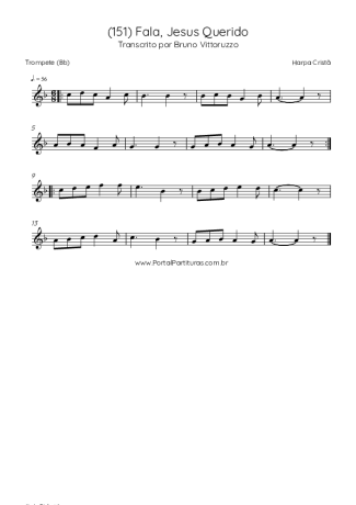 Harpa Cristã (151) Fala Jesus Querido score for Trumpet
