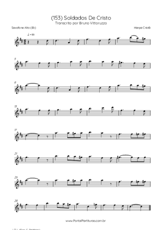 Harpa Cristã (153) Soldados De Cristo score for Alto Saxophone