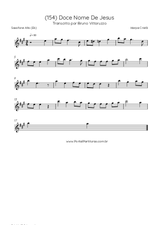 Harpa Cristã (154) Doce Nome De Jesus score for Alto Saxophone