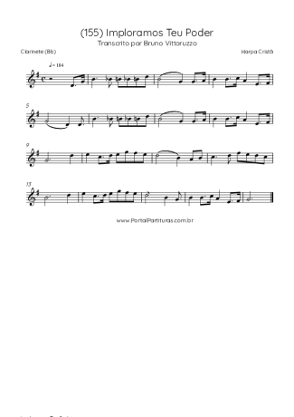 Harpa Cristã (155) Imploramos Teu Poder score for Clarinet (Bb)