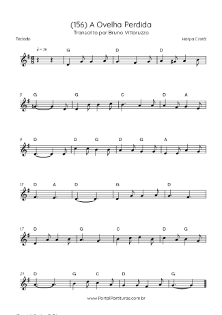 Harpa Cristã (156) A Ovelha Perdida score for Keyboard