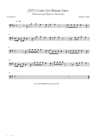 Harpa Cristã (157) Cristo Em Breve Vem score for Trombone