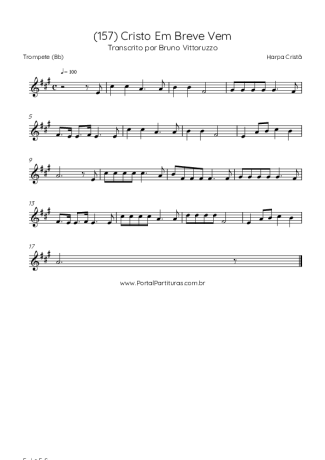 Harpa Cristã (157) Cristo Em Breve Vem score for Trumpet