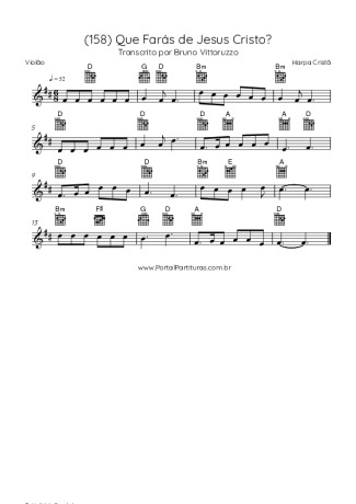Harpa Cristã (158) Que Farás De Jesus Cristo score for Acoustic Guitar