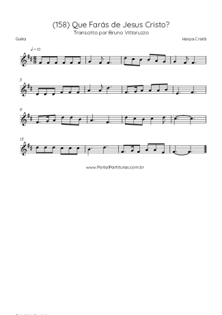 Harpa Cristã (158) Que Farás De Jesus Cristo score for Harmonica