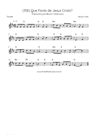 Harpa Cristã (158) Que Farás De Jesus Cristo score for Keyboard