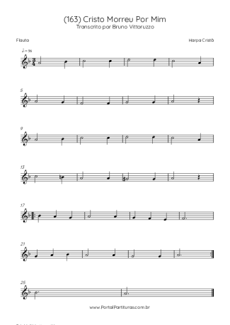 Harpa Cristã (163) Cristo Morreu Por Mim score for Flute