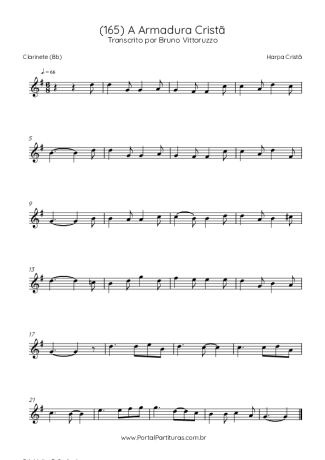 Harpa Cristã (165) A Armadura Cristã score for Clarinet (Bb)