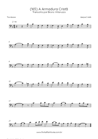 Harpa Cristã (165) A Armadura Cristã score for Trombone