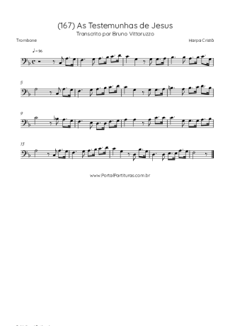 Harpa Cristã (167) As Testemunhas De Jesus score for Trombone