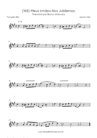 Harpa Cristã (168) Meus Irmãos Nos Jubilemos score for Trumpet