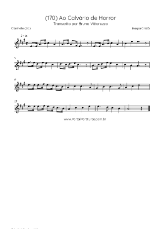 Harpa Cristã (170) Ao Calvário De Horror score for Clarinet (Bb)