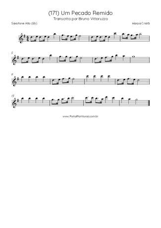 Harpa Cristã (171) Um Pecado Remido score for Alto Saxophone