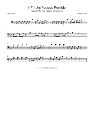 Harpa Cristã (171) Um Pecado Remido score for Cello