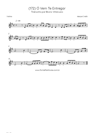 Harpa Cristã (172) Ó Vem Te Entregar score for Violin