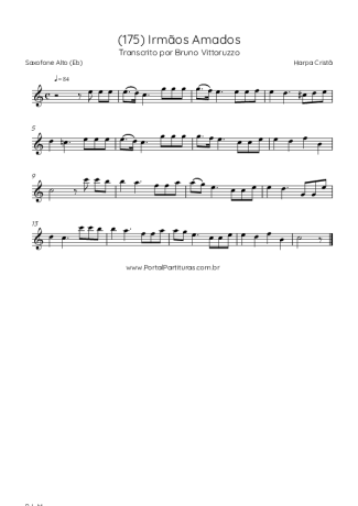 Harpa Cristã (175) Irmãos Amados score for Alto Saxophone