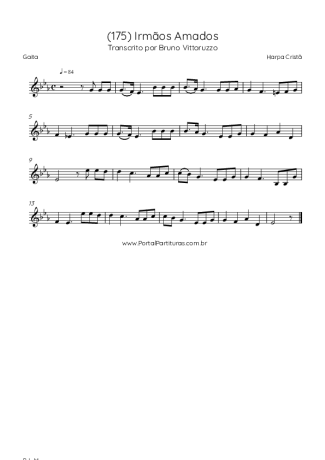 Harpa Cristã (175) Irmãos Amados score for Harmonica
