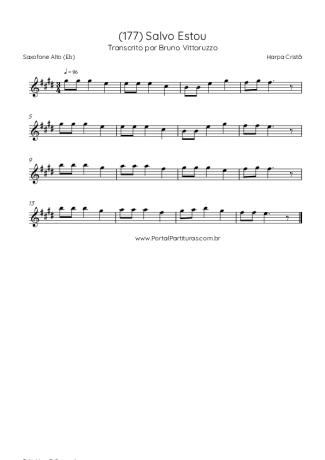 Harpa Cristã (177) Salvo Estou score for Alto Saxophone