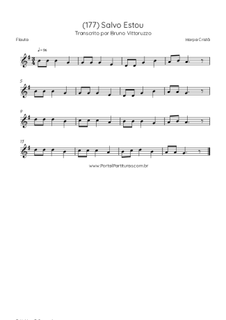 Harpa Cristã (177) Salvo Estou score for Flute