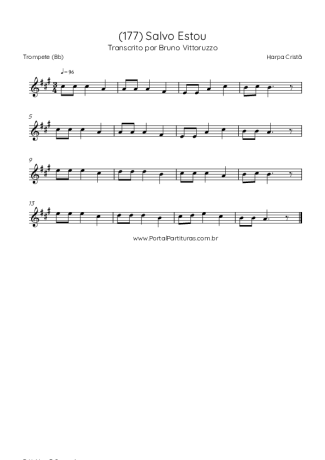 Harpa Cristã (177) Salvo Estou score for Trumpet