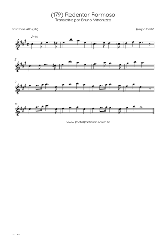 Harpa Cristã (179) Redentor Formoso score for Alto Saxophone