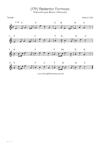 Harpa Cristã (179) Redentor Formoso score for Keyboard