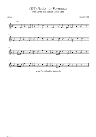 Harpa Cristã (179) Redentor Formoso score for Violin