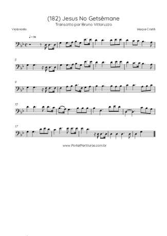 Harpa Cristã (182) Jesus No Getsêmane score for Cello