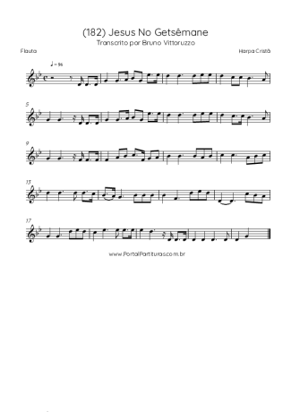 Harpa Cristã (182) Jesus No Getsêmane score for Flute