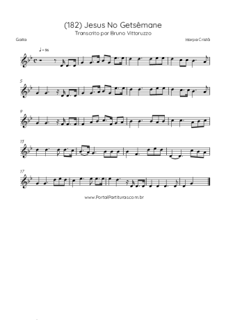 Harpa Cristã (182) Jesus No Getsêmane score for Harmonica