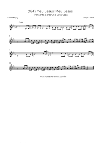 Harpa Cristã (184) Meu Jesus! Meu Jesus! score for Clarinet (C)