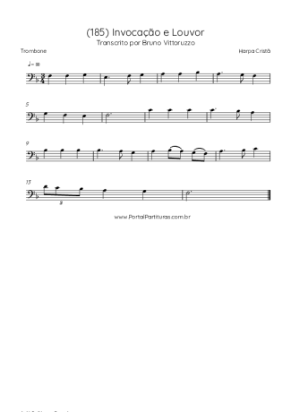 Harpa Cristã (185) Invocação E Louvor score for Trombone