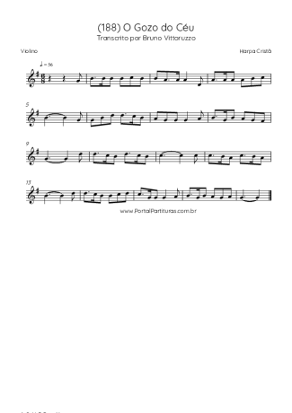 Harpa Cristã (188) O Gozo Do Céu score for Violin