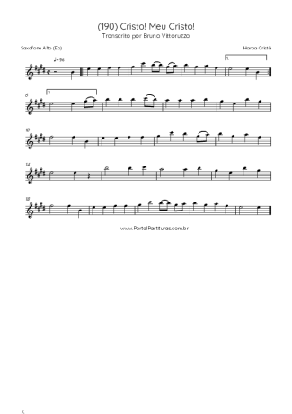 Harpa Cristã (190) Cristo! Meu Cristo! score for Alto Saxophone