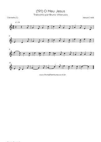 Harpa Cristã (191) O Meu Jesus score for Clarinet (C)