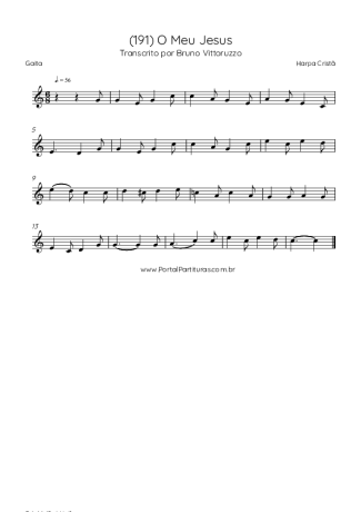 Harpa Cristã (191) O Meu Jesus score for Harmonica